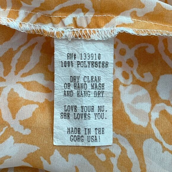 Show Me Your Mumu Long-Sleeve Orange Swirl Bohemian Hippie Summer Layer Airy - Picture 4 of 7